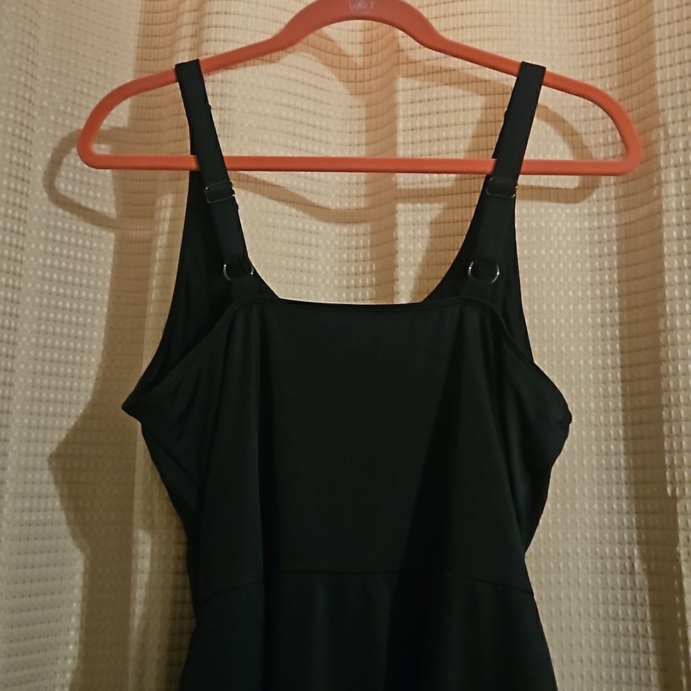 ISAAC MIZRAHI LIVE Bridgehampton Swim Dress with UPF50 Black 16 - Picture 6 of 7